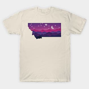 Montana mountains at night T-Shirt